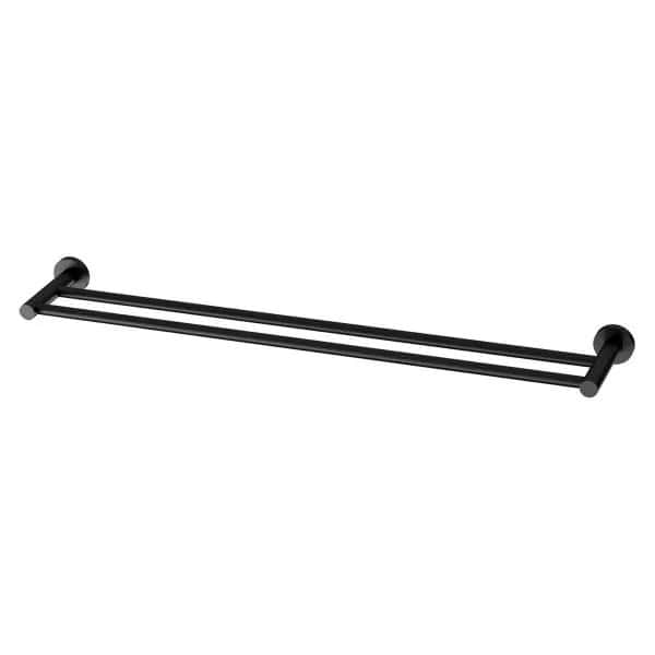 Phoenix-Double-Towel-Rail-800mm-Round-Plate-RA812-MB